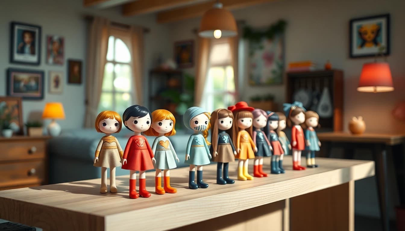 Entdecken Sie die einzigartigen und farbenfrohen Gutdolls in einer kunstvollen Präsentation.