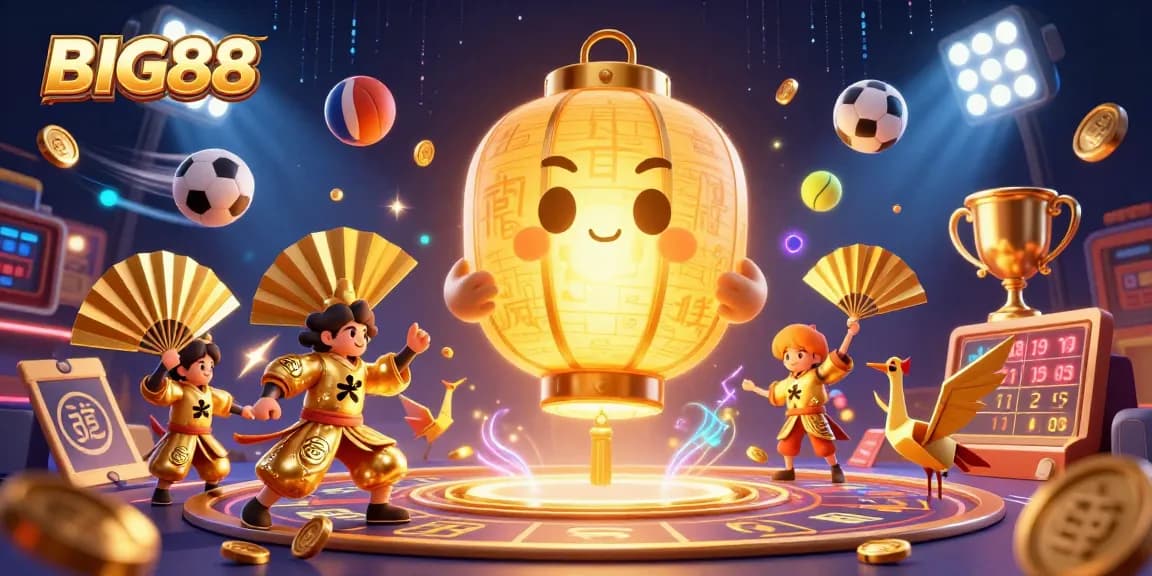 Engage in thrilling gameplay at BIG88, where vibrant 3D characters and energetic symbols create a captivating casino experience.