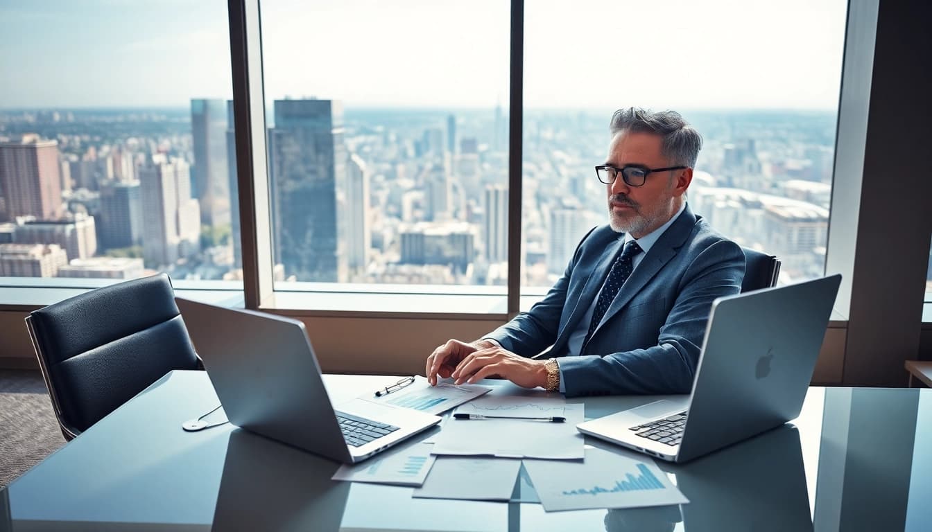 Indexfonds werden von einem Finanzberater analysiert, um Markttrends zu verstehen.