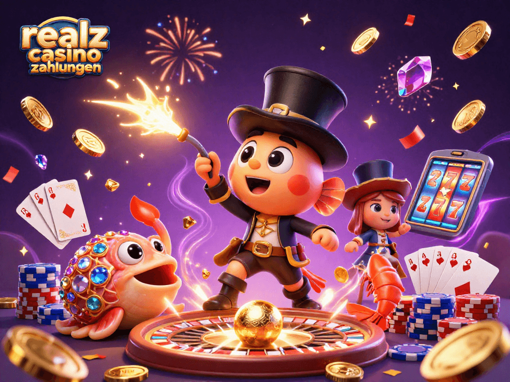 Verfolge die realz casino zahlungen mit dem Anglerfisch im Zylinder, der Goldmünzen anzieht.