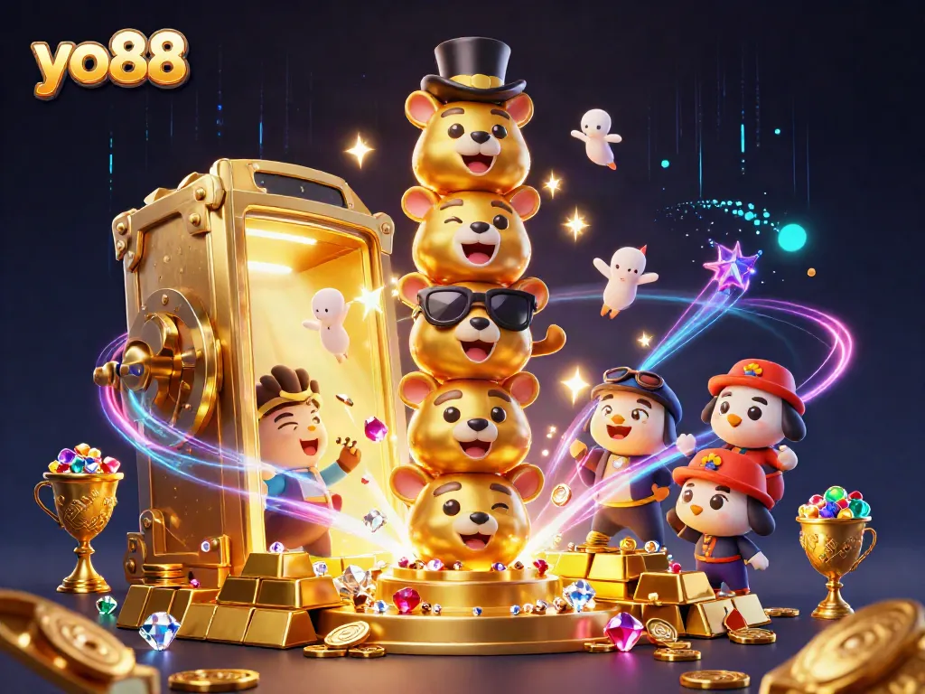 Engage with thrilling games at yo88 featuring a lively totem pole and rich treasures.