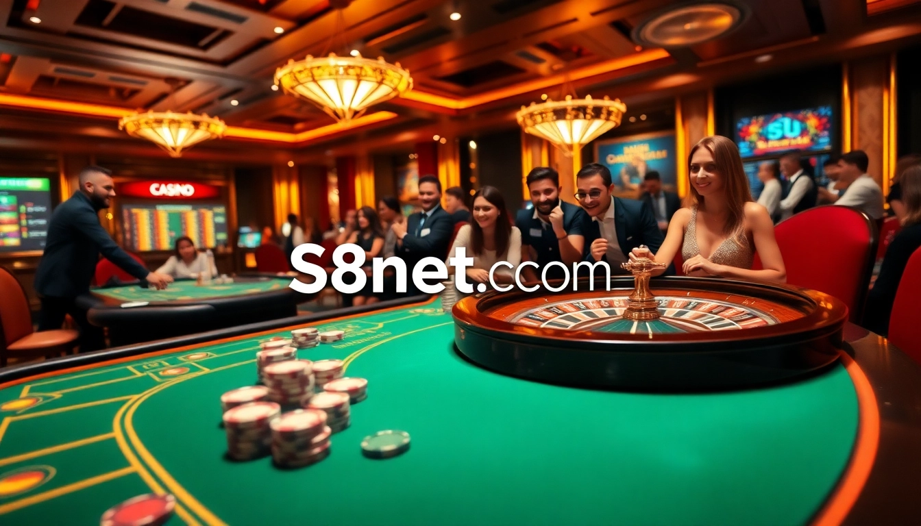 Experience luxury gaming at S8net com with vibrant casino tables and exciting gambling scenes.