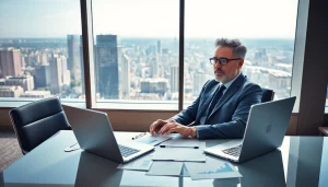 Indexfonds werden von einem Finanzberater analysiert, um Markttrends zu verstehen.